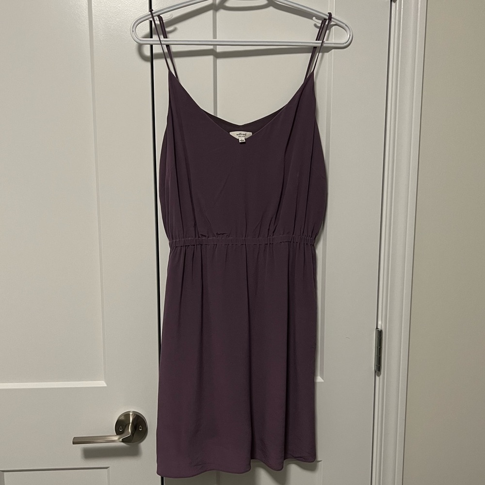 Purple Cinched Waist Wilfred Dress Sz L